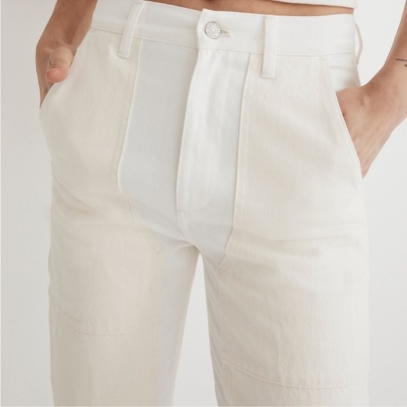 NWT Madewell The ‘90s Straight Jean: Two-Tone Workwear Edition Size 32 - Picture 3 of 16